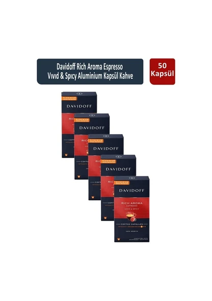 Davidoff Rich Aroma Espresso Vıvıd & Spıcy Kapsül Kahve x 5 Adet ürün görseli 1