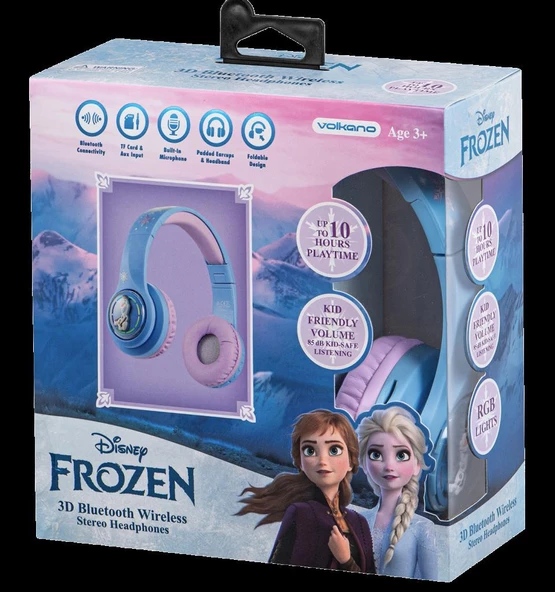 Bluetooth Kulaklık Disney Frozen Karlar Ülkesi Anna Elsa Mikrofonlu Kablosuz Çocuk Kulaklığı Lisanslı DY-3054-FR ürün görseli 1