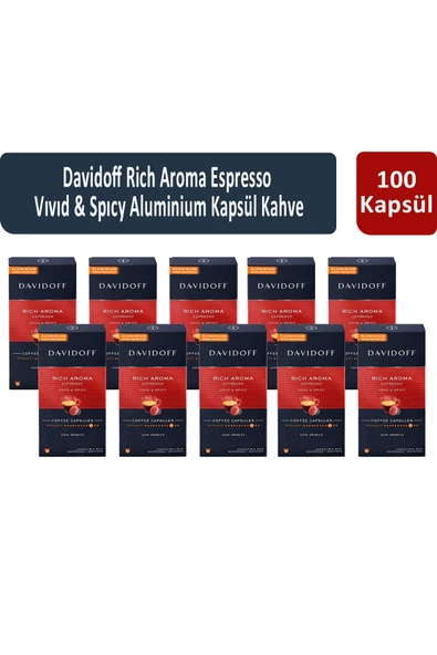 Davidoff Rich Aroma Espresso Vıvıd & Spıcy Kapsül Kahve x 10 Adet ürün görseli 1