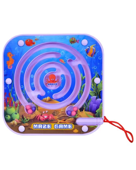 Maze Game Labirent Oyunu Mıknatıs Kalemli Mor YB3249 ürün görseli 1