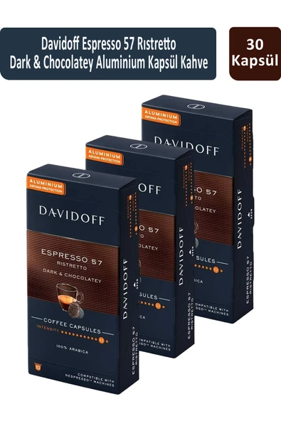 Davidoff Espresso 57 Ristretto Dark & Chocolatey Kapsül Kahve x 3 Adet ürün görseli 1