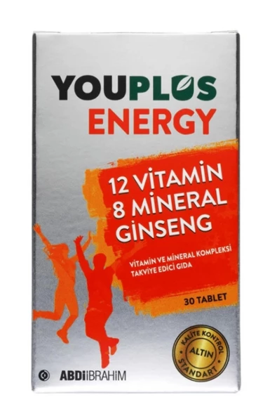 Youplus Energy Vitamin ve Mineral Kompleksi 30 Tablet ürün görseli 1