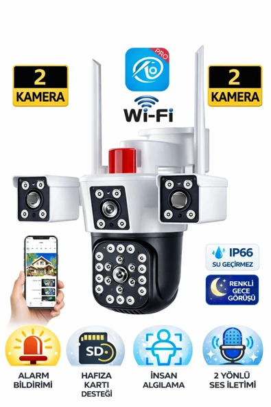 Pro Okam-3023 2 Kameralı 6 Mp Dual Lens Wifi Ptz Kamera