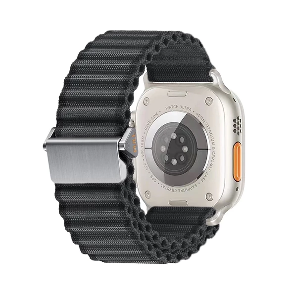 Apple Watch 10 46mm Uyumlu KRD-123 Yumuşak Kumaş Hasır Örgülü Kordon ürün görseli 1