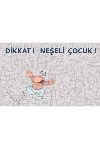 Neşeli Çocuk ! Kapı Önü Paspas LoveBug-T - Resim 2