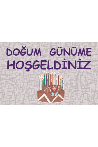 Doğum Günüm Kapı Önü Paspas LoveBug-T - Resim 2
