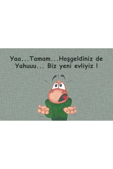 Yeni Evli Kapı Önü Paspas LoveBug-T - Resim 2