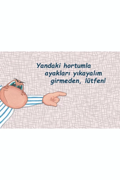 Temiz Ayaklar Operasyonu Kapı Önü Paspas LoveBug-T - Resim 2