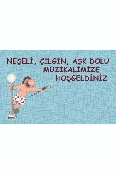 Müzikal Kapı Önü Paspas LoveBug-T - Resim 2