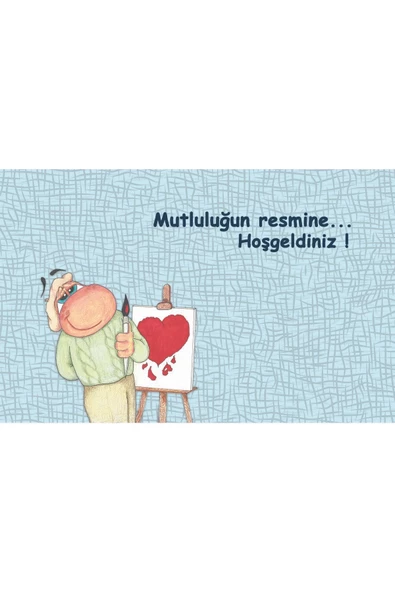 Mutluluğun Resmi Kapı Önü Paspas LoveBug-T - Resim 2