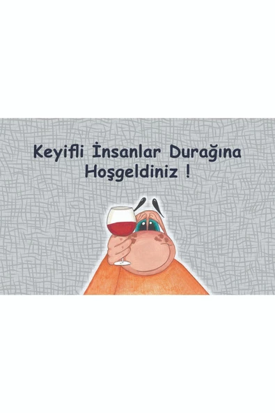 Keyifli Durak Kapı Önü Paspas LoveBug-T - Resim 2