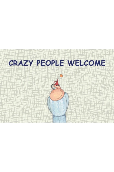 Crazy People Kapı Önü Paspas LoveBug-T - Resim 2