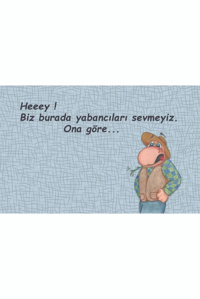 Kovboy Kapı Önü Paspas LoveBug-T - Resim 2
