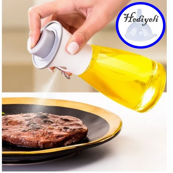 Huni HEDİYELİ 220 Ml Çok Amaçlı Spreyli Cam Şişe Yağdanlık Sosluk Sirke Şişesi Cam Şişe ürün görseli 1