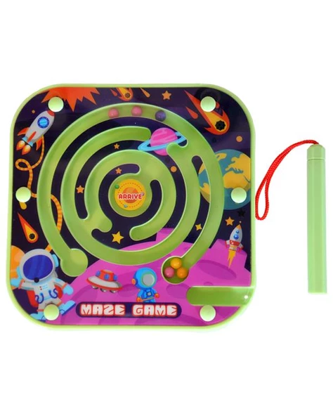 Maze Game Labirent Oyunu Mıknatıs Kalemli Yeşil YB3249 ürün görseli 1