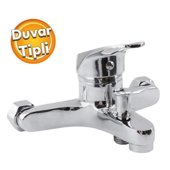 Duvar Tipli Lavabo Banyo Mutfak Batarya Duş Bulaşık Musluğu Bataryası Sıcak Soğuk Çift Su Girişli ürün görseli 1