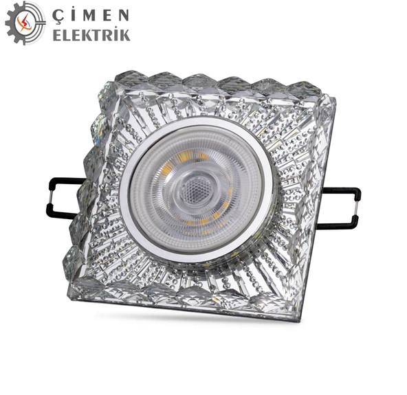 NOAS YL65 1737 Selen Led Çerçeveli 4000K Kare Kristal Cam Spot Kasa ürün görseli 1