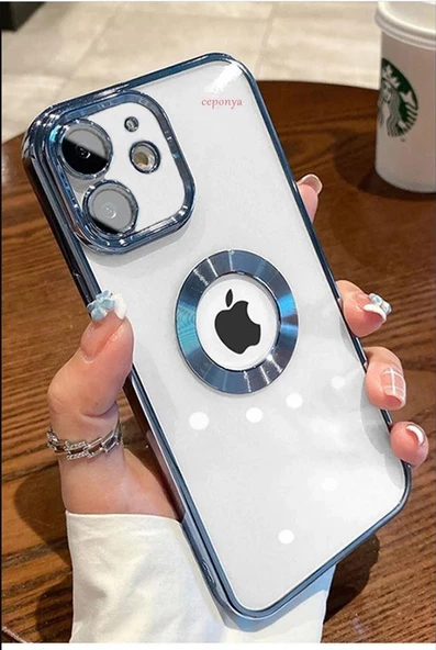 iPhone 11 Kılıf Köşeleri Renkli Şeffaf Kamera Korumalı Silikon Luxury Kapak ürün görseli 1