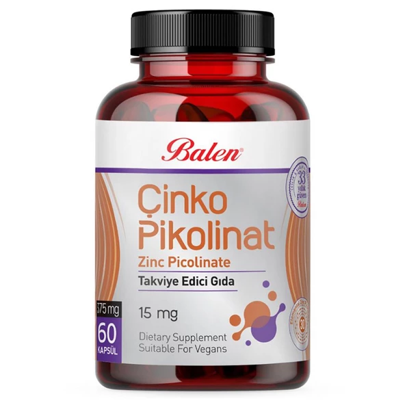 Balen Çinko Pikolinat Kapsül 375 Mg*60 ürün görseli 1