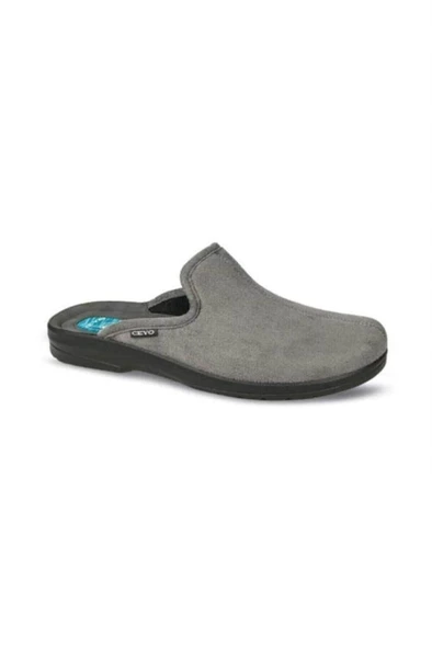 Ceyo 9955-1 Erkek Topuk Jelli Kışlık Terlik Gri 40-45 ürün görseli 1
