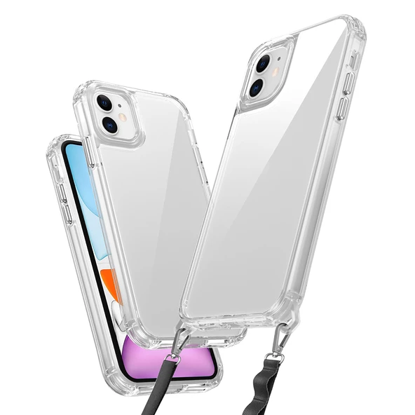 iPhone 11 Kılıf Airbagli Takılabilir Askı Aparatlı Snap Silikon Kapak Kılıf ürün görseli 1