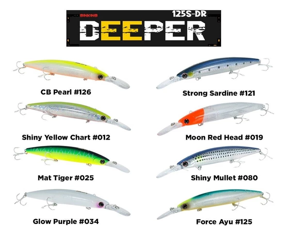 Fujin Deeper 125S-DR Slow Sinking Maket Balık ürün görseli 1