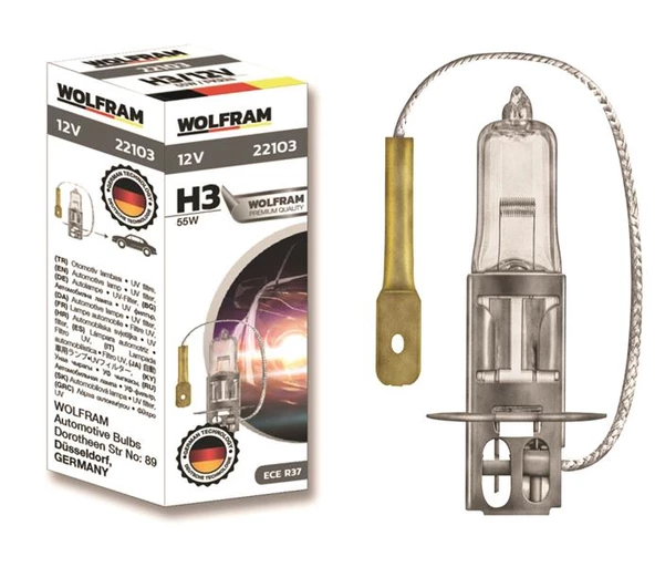AMPUL 12V H3 55 PK22s STANDART IŞIK 64151 ürün görseli 1