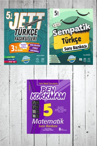 5.Sınıf Ünlüler Jett Türkçe Fasikülü-Sempatik Türkçe Soru Bankası ürün görseli 1