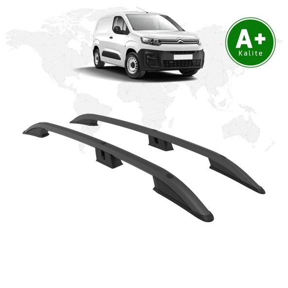 Citroen Berlingo Panelvan Tavan Çıtası Uzun Şasi 2019 Model ve Sonrası Siyah ürün görseli 1