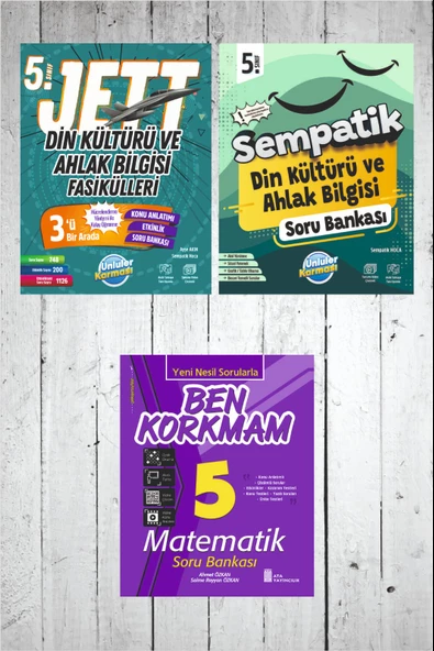 5.Sınıf Ünlüler Jett Din Kültürü Ve Ahlak Bilgisi Fasikülü-Sempatik Din Kültürü Soru Bankası ürün görseli 1