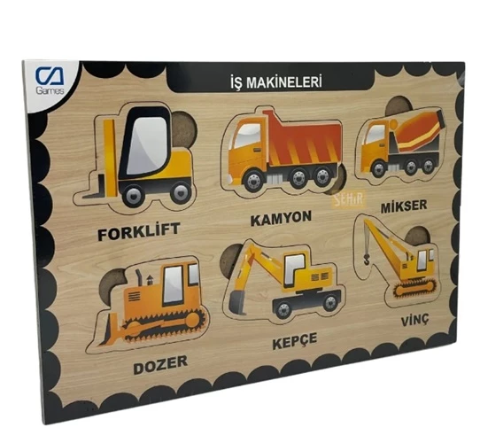 Ca Games Ahşap Puzzle İş Makineleri 19X29 ürün görseli 1