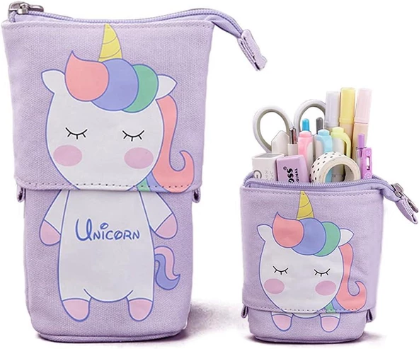 Valkyrie Unicorn Uzayabilen Teleskopik Kalem Kutu Makyaj Çantası Çok Amaçlı Çanta ürün görseli 1