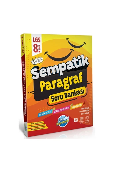 ÜNLÜLER KARMASI 8. SINIF SEMPATİK PARAGRAF SORU BANKASI ürün görseli 1