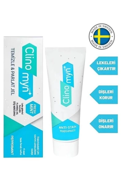 Clinomyn Fresh Diş Beyazlatan Ve Parlatan Temizle Parlat Jel Diş Macunu 75 Ml ürün görseli 1