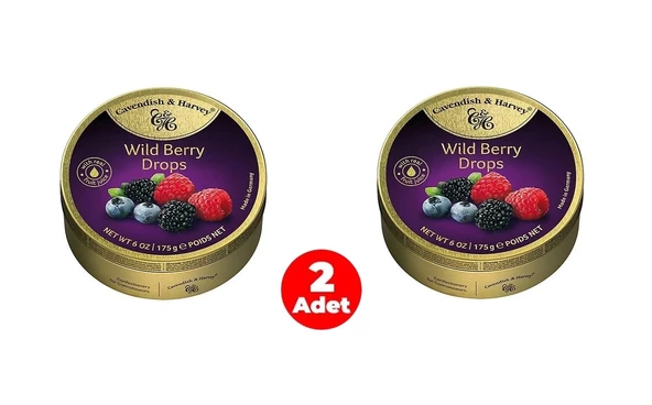 Cavendish & Harvey Clear Wild Berry Drops Karışık Orman Meyve Aromalı Şeker 175 Gr (2 ADET) ürün görseli 1