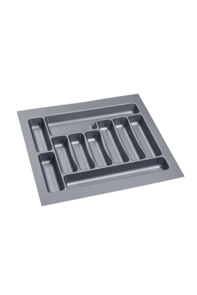 LaMiaSeta Demax 55x49 Antibakteriyel Gri Desenli Kaşıklık (kesilebilir) ürün görseli 1