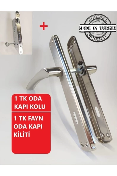 Hira Oda Kapı Kolu Seti : 1 Tk Oda Kapı Kolu , 1tk Fayn Oda Kapı Kilit'i ürün görseli 1