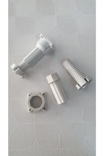 ZUBİZUBİ Baza Ayağı Plastik 10-15 Cm Ayarlı Kirli Beyaz (4 ADET) ürün görseli 1