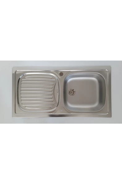 Teka Evye Paslanmaz Çelik 86x44 Sol Sifon Dahil ürün görseli 1