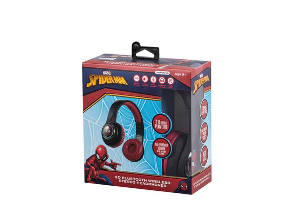 Bluetooth Kulaklık Marvel Spıderman Mikrofonlu Kablosuz Çocuk Kulaklığı LisanslıMV-3054-SM ürün görseli 1
