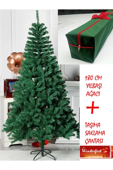 Winterfest Yılbaşı Çam Ağacı 180 Cm 580 Dal Taşıma Çantası Hediyeli ürün görseli 1
