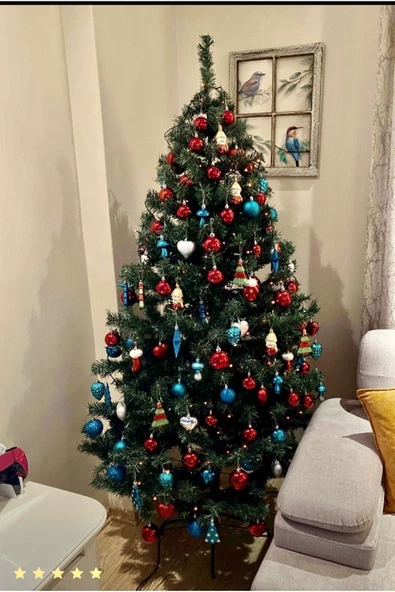 Winterfest Yılbaşı Çam Ağacı 180 Cm 480 Gür Dallı Demir Ayak Demir Gövdeli ürün görseli 1