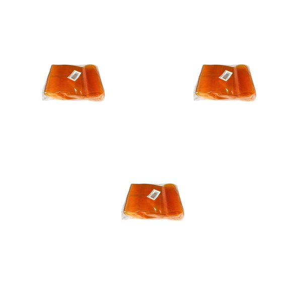 Plastik Şeffaf Turuncu Sup Kaşık - Tatlı Dondurma Kaşığı - 12.5 Cm. - 50 Adetlik 3 Paket ürün görseli 1