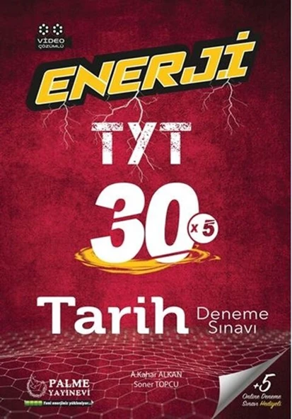 PALME YKS TYT ENERJİ TARİH 30 DENEME SINAVI VİDEO ÇÖZÜMLÜ *YENİ* ürün görseli 1
