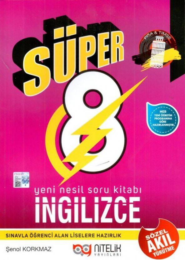 Nitelik 8.sınıf Yeni Nesil Süper İngilizce Soru Kitabı ürün görseli 1