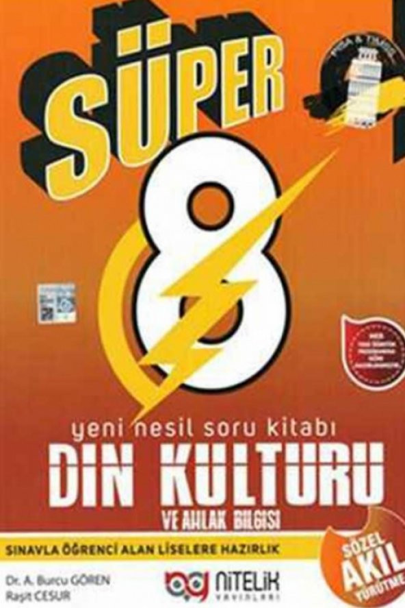 Nitelik Süper 8. Sınıf Din Kültürü Yeni Nesil Soru Kitabı ürün görseli 1