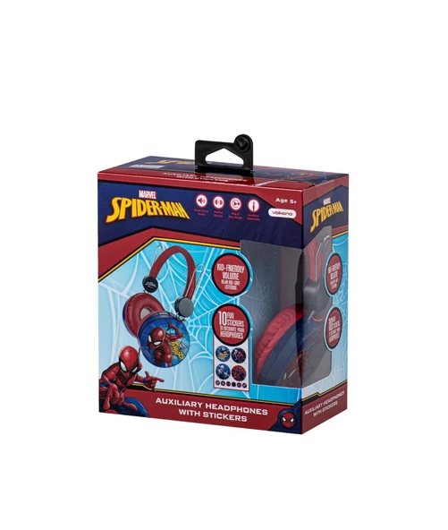 Marvel Spıderman  Kablolu Kulaklık Çocuk Kulaklığı Lisanslı Hediye Stıckerlı MV-10903-SM ürün görseli 1