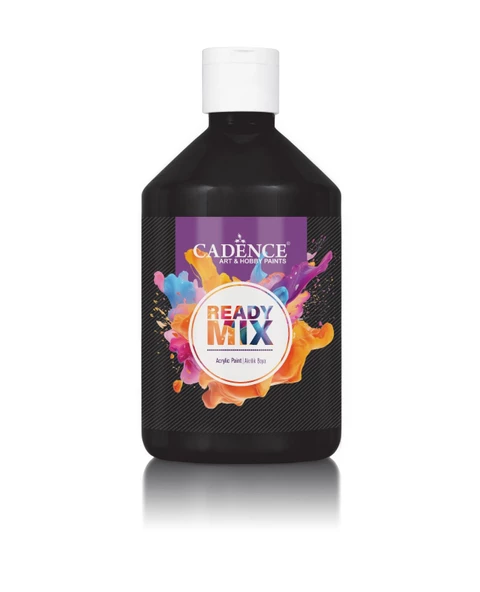 READY MIX AKRİLİK BOYA RM-12 SİYAH 500ML ürün görseli 1