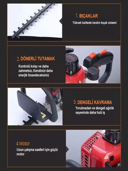 PTTAVM: Gardenpro HT-230 Benzinli Çit Budama Makinası TKXZ1E-32/1