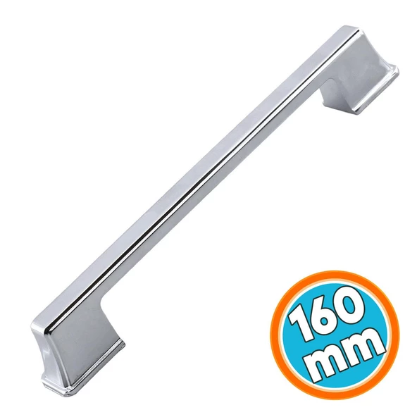 Metal Krom Mobilya Çekmece Mutfak Dolabı Dolap Kapak Kulpları Kulbu Kulpu Kulp 160 mm ürün görseli 1